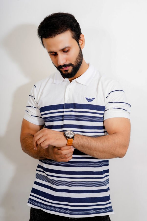 Casual Striped Men's Polo Shirt